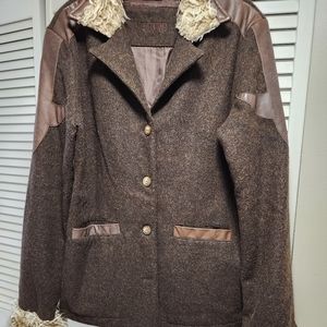 SALEWA original wool/alpaca with leather jacket size L